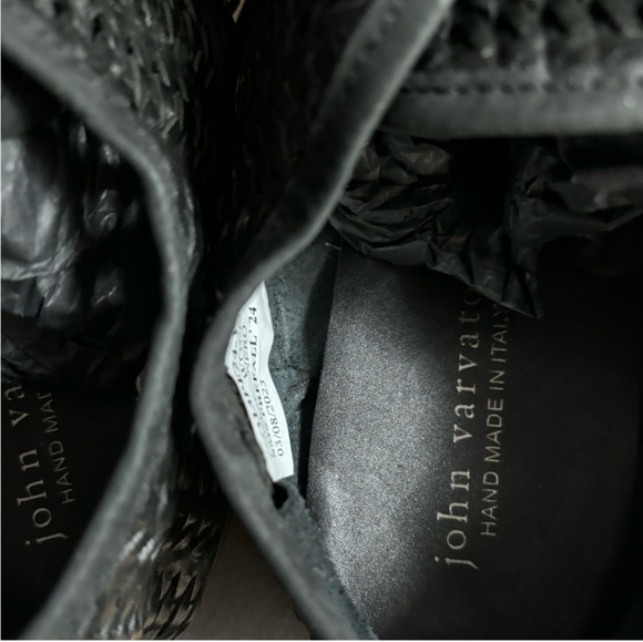 John Varvatos black woven leather oxfords Crafted in Italy  🇮🇹 - Picture 5 of 11